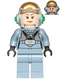 SW0743:  Rebel Pilot A-wing (Open Helmet, Sand Blue Jumpsuit, Female)