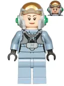 Minifigurka: SW0743:  Rebel Pilot A-wing (Open Helmet, Sand Blue Jumpsuit, Female)