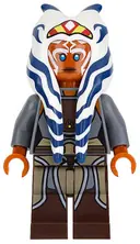 Minifigurka: SW0759:  Ahsoka Tano (Adult) - Dark Bluish Gray Vest, Tan Tunic, Plain Arms, Dark Brown Legs
