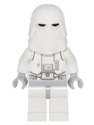 SW0764:  Snowtrooper, Light Bluish Gray Hips, Light Bluish Gray Hands - Backpack attached to Neck Bracket with Plate, Modified w/ Clip Ring