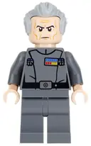 Minifigurka: SW0770:  Grand Moff Wilhuff Tarkin - Dark Bluish Gray Uniform, Swept Back Hair, Black Eyebrows