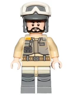 SW0803:  Rebel Trooper - White Goggles, Dark Bluish Gray Helmet, Black Beard (Private Kappehl)