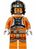 Minifigurka: SW0826:  Snowspeeder Pilot Zev Senesca - Pearl Dark Gray Helmet