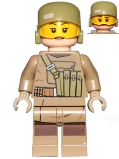SW0853:  Resistance Trooper (Female) - Dark Tan Hoodie Jacket, Ammo Pouch, Helmet without Chin Guard