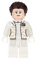 Minifigurka: SW0878:  Princess Leia - Hoth Outfit, White Jacket, Smile / Breathing Mask