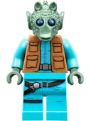 Minifigurka: SW0898:  Greedo - Medium Nougat Vest, Belt on Legs and Torso, Medium Azure Legs