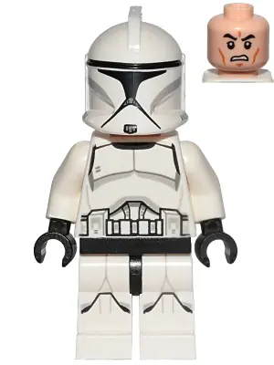 SW0910:  Clone Trooper (Phase 1) - Printed Legs, Scowl