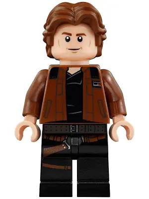 SW0921:  Han Solo, Black Legs with Holster Pattern, Brown Jacket with Black Shoulders