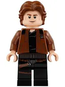 Minifigurka: SW0921:  Han Solo, Black Legs with Holster Pattern, Brown Jacket with Black Shoulders