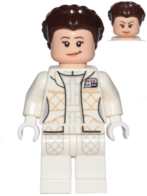 SW0958:  Princess Leia - Hoth Outfit, White Jacket, Lopsided Grin / Angry Frown