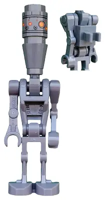 SW0968:  Assassin Droid (IG-88) - Dark Bluish Gray, Printed Head, 1 x 1 Clip