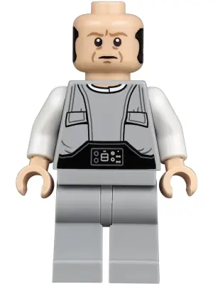 SW0974:  Lobot - Light Bluish Gray Uniform, Light Nougat Head, Dark Orange Eyebrows