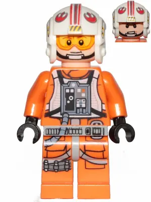 SW0991:  Luke Skywalker (Pilot, Printed Legs, Visor Up / Down)