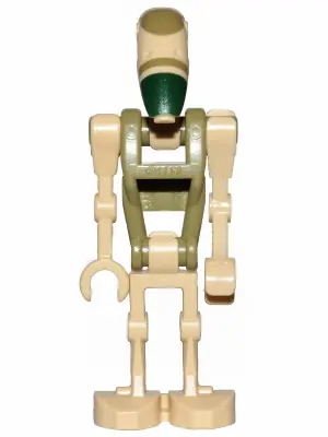 SW0996:  Battle Droid - Tan, Olive Green Torso, Printed Head (Kashyyyk / AAT Driver Battle Droid)