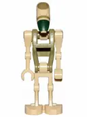 Minifigurka: SW0996:  Battle Droid - Tan, Olive Green Torso, Printed Head (Kashyyyk / AAT Driver Battle Droid)