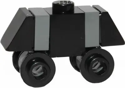SW1004:  Mouse Droid (MSE-6-series Repair Droid) - Black / Dark Bluish Gray, Open Stud Wheels