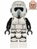 Minifigurka: SW1007:  Imperial Scout Trooper - Male, Dual Molded Helmet, Light Nougat Head, Scowl