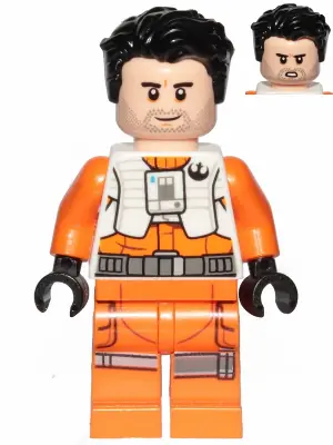 SW1019:  Poe Dameron (Pilot Jumpsuit without Belts and Pipe, Hair)