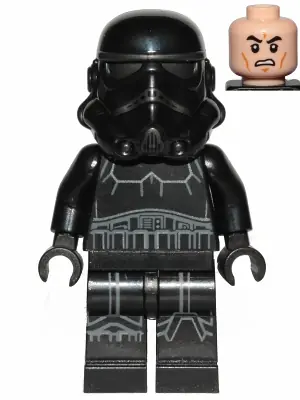 SW1031:  Imperial Shadow Trooper - Male, Dual Molded Helmet, Light Nougat Head, Scowl
