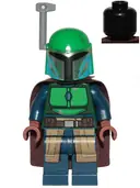 Minifigurka: SW1078:  Mandalorian Tribe Warrior (Idalia Desta) - Female, Dark Brown Cape, Green Helmet with Antenna / Rangefinder