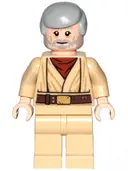Minifigurka: SW1084:  Obi-Wan Kenobi - Old, Light Bluish Gray Hair, Beard with White Highlights