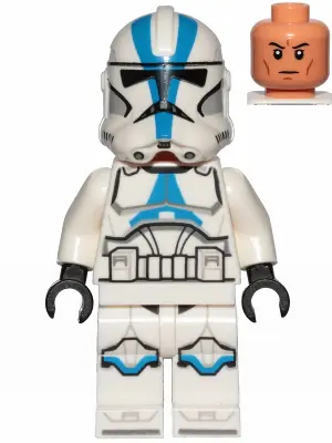 SW1094:  Clone Trooper, 501st Legion (Phase 2) - White Arms, Nougat Head