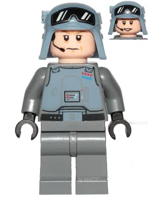 SW1101:  General Maximillian Veers - Chest Armor, Sand Blue Helmet with Goggles Pattern, Plain Legs