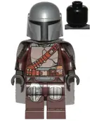 Minifigurka: SW1135:  The Mandalorian / Din Djarin / 'Mando' - Silver Beskar Armor, Cape, Plain Head