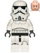 Minifigurka: SW1137:  Imperial Stormtrooper - Male, Dual Molded Helmet with Light Bluish Gray Panels on Back, Light Nougat Head, Frown