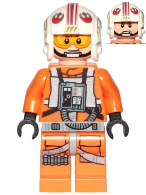 SW1139:  Luke Skywalker (Pilot, Printed Legs, Visor Up / Down, Askew Front Panel)
