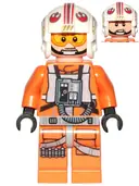 Minifigurka: SW1139:  Luke Skywalker (Pilot, Printed Legs, Visor Up / Down, Askew Front Panel)