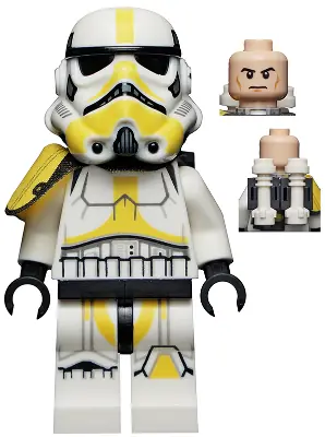 SW1157:  Imperial Artillery Stormtrooper - Male, Light Nougat Head, Cheek Lines