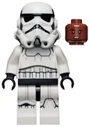 Minifigurka: SW1167:  Imperial Stormtrooper - Male, Dual Molded Helmet with Light Bluish Gray Panels on Back, Reddish Brown Head, Grimace