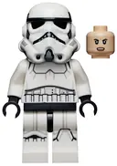 Minifigurka: SW1168:  Imperial Stormtrooper - Female, Dual Molded Helmet with Light Bluish Gray Panels on Back, Light Nougat Head, Angry Smile