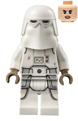SW1178:  Snowtrooper - Female, Printed Legs, Dark Tan Hands, Light Nougat Head, Angry Smile