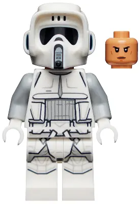 SW1182:  Imperial Scout Trooper, Hoth - Female, Dual Molded Helmet, Nougat Head, Smirk