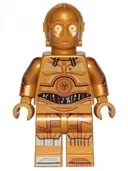 Minifigurka: SW1201:  C-3PO - Printed Legs, Toes and Arms, Bright Light Yellow Eyes