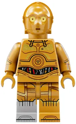 SW1209:  C-3PO - Molded Light Bluish Gray Lower Leg, Printed Arms