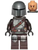 Minifigurka: SW1212:  The Mandalorian / Din Djarin / 'Mando' - Silver Beskar Armor, Jet Pack, Printed Head