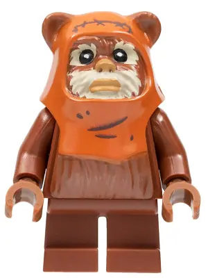SW1218:  Wicket (Ewok) - Printed Dark Orange Hood with Wrinkles