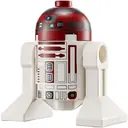 Minifigurka: SW1221:  Astromech Droid, R4-P17 - Silver Band Around Dome, Dark Bluish Gray Rectangles