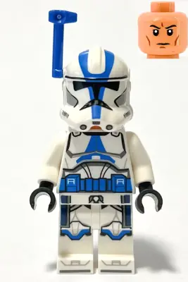 SW1246:  Clone Trooper Officer, 501st Legion (Phase 2) - White Arms, Blue Rangefinder, Nougat Head, Helmet with Holes