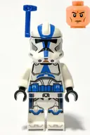 Minifigurka: SW1246:  Clone Trooper Officer, 501st Legion (Phase 2) - White Arms, Blue Rangefinder, Nougat Head, Helmet with Holes