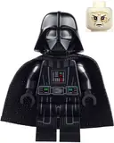 Minifigurka: SW1249:  Darth Vader - Printed Arms, Spongy Cape, White Head with Frown