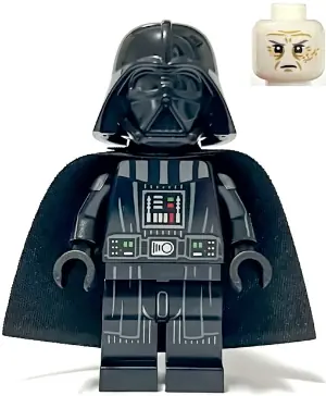 SW1273:  Darth Vader - Printed Arms, Traditional Starched Fabric Cape, White Head with Frown