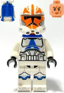 Minifigurka: SW1276:  Clone Trooper, 501st Legion, 332nd Company (Phase 2) - Helmet with Holes and Togruta Markings, Blue Jet Pack