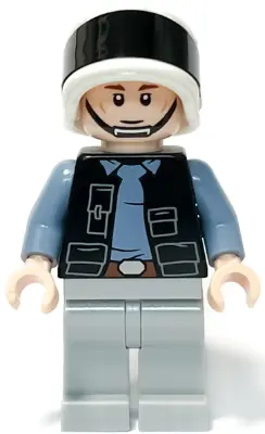 SW1285:  Rebel Fleet Trooper - Male, Vest with Pockets, Black Neck, Reddish Brown Eyebrows