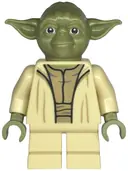 Minifigurka: SW1288:  Yoda - Olive Green, Open Robe with Small Creases