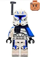 Minifigurka: SW1315:  Clone Trooper Captain Rex, 501st Legion (Phase 2) - Blue Cloth Pauldron, Rangefinder, Printed White Arms