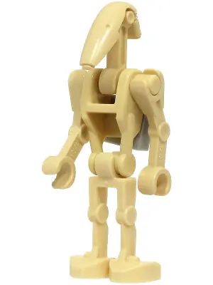 SW1320:  Battle Droid - Tan, Angled Arms, Light Bluish Gray Clip on Back